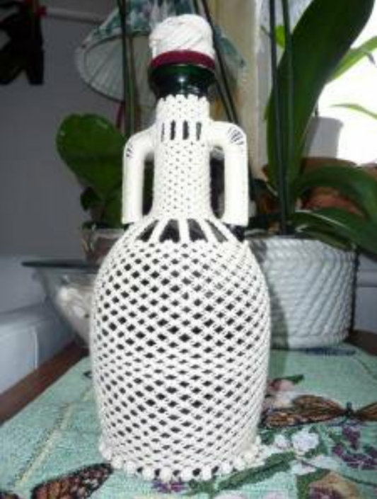 Makramee Flasche
